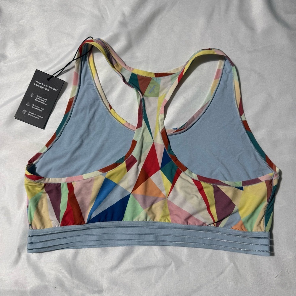 NWT Knix Model Lounge Bra – XXL – Love Triangle Print – Pull-On Comfort - Picture 2 of 12